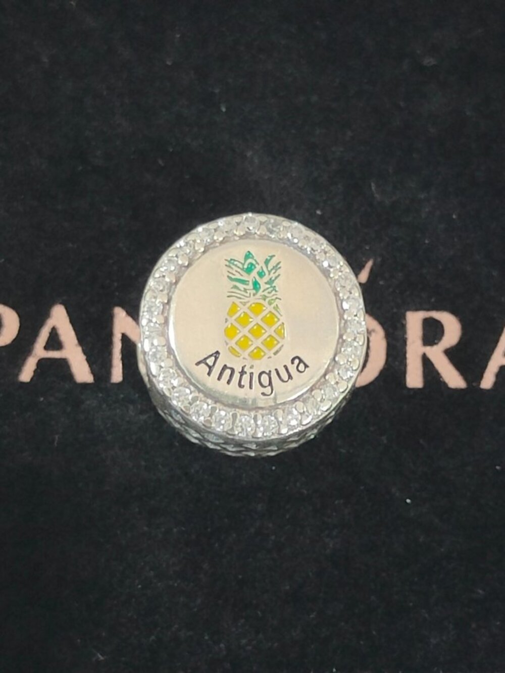 Pandora Antigua Charm Pineapple Beach Travel Bead Pendant S925 Silver with box